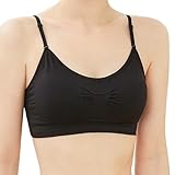 Coobie Seamless Lace Back Scoopneck Bra,(Black, One Size