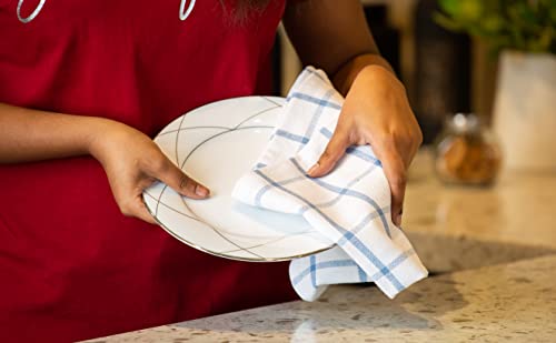 Lane Linen Kitchen Towels Set - Pack Of 6 Cotton Dish Cloths, 18”X 28”, Soft Kitchen Hand Towels, Absorbent Tea Towels For Kitchen, Premium Kitchen Dish Towels, Quick Drying Cleaning Towels - Indigo #TOP5