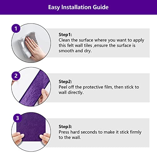 Felt Wall Tiles Square Bulletin Board Self Adhesive Cork Board With 15Pcs Push Pin Peel And Paste Memo Board Kroshine Diy Wall Decoration 7.87 * 7.87 * 0.35 Inch/20 * 20 * 0.9Cm(Colors H 6Pcs) #TOP2