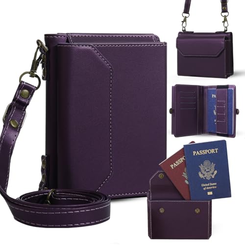 ASAPDOS RFID Blocking Family Passport Holder Wallet,Hold 3-4 Passports for