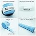 Tannius Tennis Racket Grip Tape, 6 Pack Tacky Tennis Grips, Absorbent and Enhanced Tennis Racquet Overgrip (6-Pack Blue)