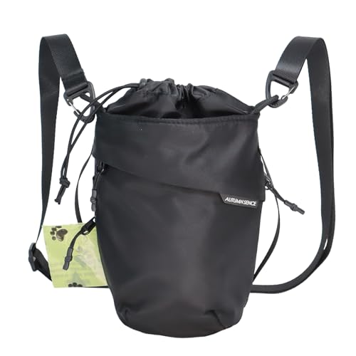 Multi-Function Crossbody Bag - Dog Walking Bag with Built-in Poop Bag Dispenser, Insulated Water Bottle Carrier & Waterproof Treat Pouch, Travel Toiletry Organizer for Pet Training, Hiking, Daily Use