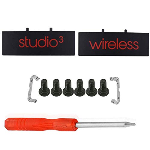 Studio 3 Replacement Hinge Parts Headband Connector Accessories Compatible with Studio3 Wireless Headphones. (Black Red)