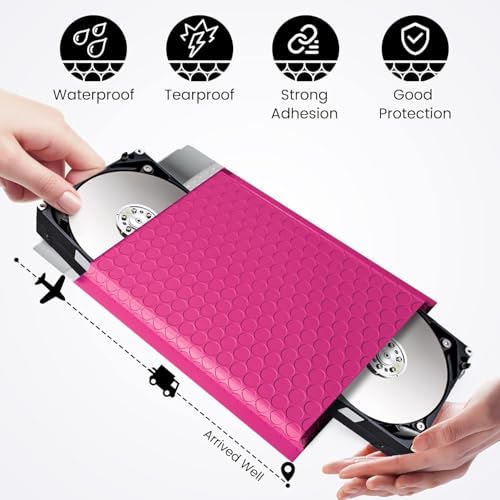 Image of Fuxury Bubble Mailers 6x10 inch Pink Padded Envelopes 1000Pack Strong Adhesion Thick Padded Mailers for Small Business Mailing Small Items,Jewelry,Makeup