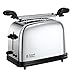 Russell Hobbs Toaster Sandwich [für 2 Scheiben inkl. Sandwich-/Panini-Zangen] Victory Edelstahl (extra breite Toastschlitze, 6 Bräunungsstufen + Auftau- & Aufwärmfunktion, 1200W) 23310-57