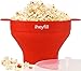 Produktbild iheyfill Popcorn Popper, Mikrowellen-Silikon Popcorn Maker, zusammenklappbare Schüssel mit Griffen