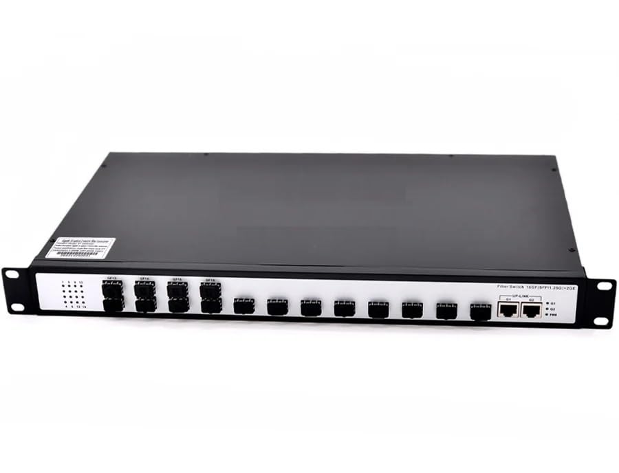 Unmanaged 1U 19" Rack Mount 16 Port Fiber Switch- 1.25G*16 SFP Slots (without SFP Transceivers)+ 1000Gbps*2 RJ45 Uplink Ports- 1 Year Warranty-image-44