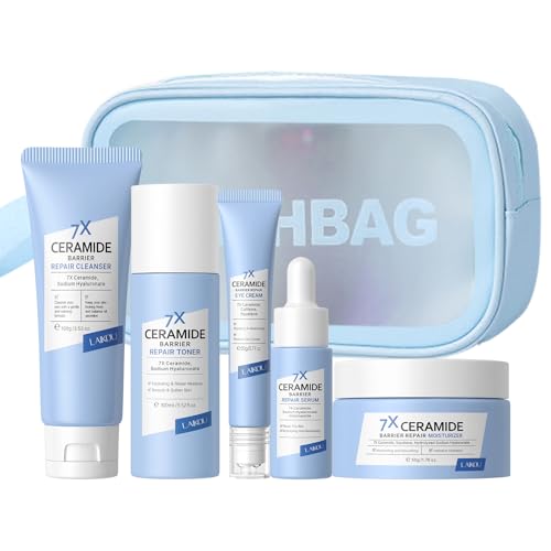 LAIKOU 7X Ceramida Set de Cuidado de la Piel, Ceramida Set Regalo...