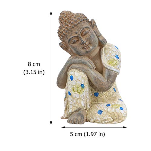 UPKOCH Esculturas de Buda Meditação Zen Buddha Estatueta Jardim Ao Ar Livre Em Miniatura Decoração D
