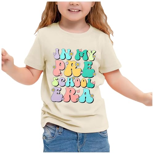 T-shirt per bambini, a maniche lunghe, con stampa, per l'asilo, per ragazze, bambini, torna a scuola, maglietta per bambini, scuola, T, beige., 8-9 Anni T-shirt per bambini, a maniche lunghe, con stampa, per l'asilo, per ragazze, bambini, torna a scuola, maglietta per bambini, scuola, T, beige., 8-9 Anni