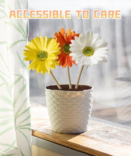 Image of IN-IMAGINE 4 Pcs Artificial Flowers Bunch, Flower for Vases for Home Decor, Home Decor Fulang Chrysanthemum High-End Simulation Multi-Color Hand-Held Decoration(White Yellow Pink Orange Red)