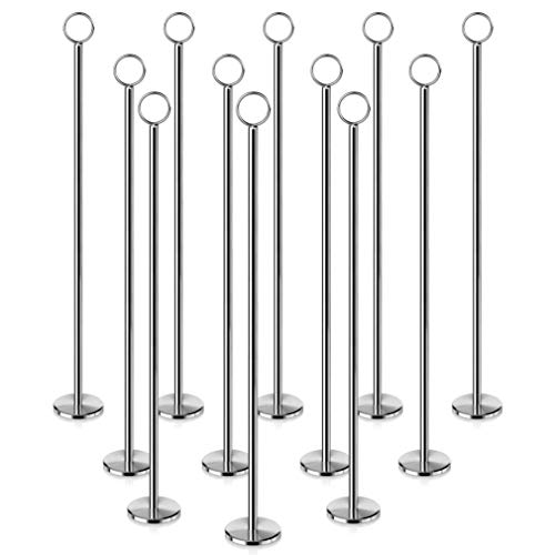 Image of New Star Foodservice 23305 Ring-Clip Table Number Holder/Number Stand/Place Card Holder, 18-Inch, Set of 12