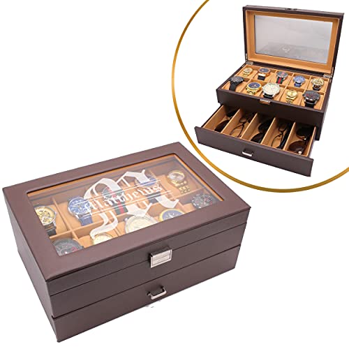 Engraved Leather Watch Box