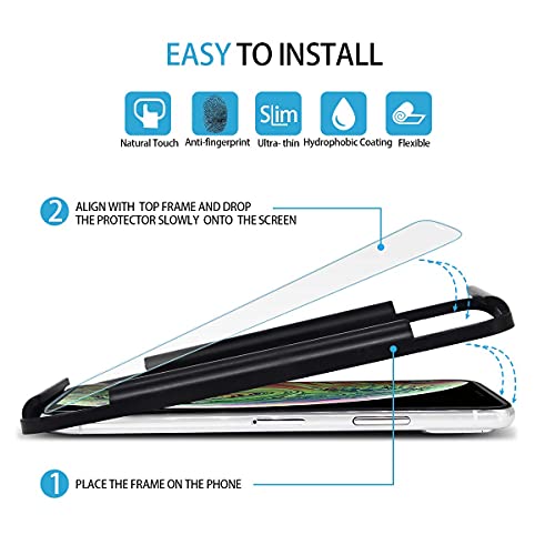 Impactstrong Shatterproof Tempered Glass Screen Protector For Iphone 11 / Iphone Xr [Easy Installation Frame] [Bubble Free] [9H Hardness] [Full Coverage] Case Friendly, 6.1 Inch - (3-Pack) #TOP2