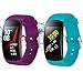 Produktbild Rukoy Armband für Samsung Gear Fit 2 Band/Gear Fit 2 Pro [2-Pack: Blaugrün + Lila], Uhr Straps Zubehör für Samsung Gear Fit2 Pro SM-R365 / Gear Fit2 SM-R360 Smartwatch (5,9"-7,5")