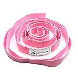 Stretching Strap Yoga Strap with Loops, Stretch Straps for Physical Therapy, Non-Elastic Exercise Strap for Pilates, Dance and Gymnastics with Workout Guide (Pink)