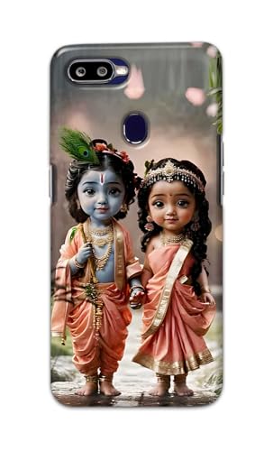 Image of Printed Hard Back Cover for Oppo F9 | Oppo F9 Pro Back Cover (Radha Krishna Love -J2) -190724(EA)