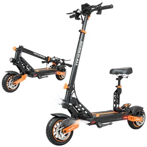 1600W Electric Scooter Adults, 40 MPH Top Speed,48V27AH High Capacity Lithium Battery, 50 Miles Max Range, 10” All Terrains Tires,Dual Damper & Turn Signal Foldable Escooter UL Certificated