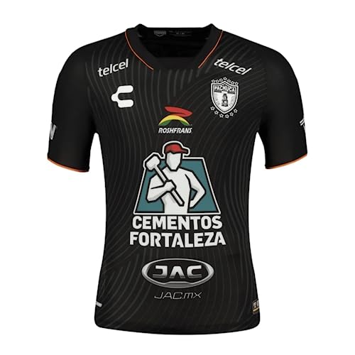 Charly Men's Soccer 23/24 Pachuca Home & Away Jersey - Capturing The Legacy and Elegance of Los Tuzos Soccer Victories (as1, Alpha, s, Regular, Regular, Away - Black)