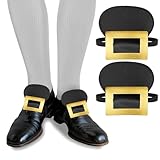 W-Plus Colonial Shoe Buckle - Perfect Historical Shoe Buckles Costume Accessory for Pilgrim and Fancy Dress, Historical Dress Up Accessories