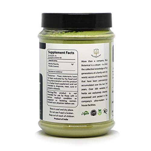 Peppermint Powder (Mentha Piperita) - 200G (7 Oz), Ideal Anti-Spasmodic | Ayurveda Herbal Supplement To Relieve Spasm Of Intestines, Also Useful In Anti-Septic, Deodorant And Carminative #TOP3