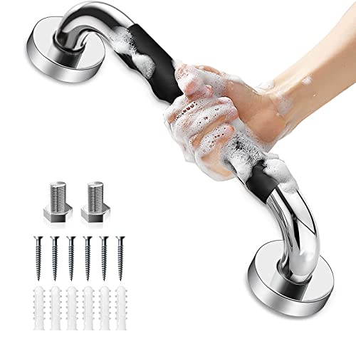 Asa de Seguridad para Baño, Manija de la Ducha de Acero Inoxidable, Asa de Seguridad Antideslizante, para la Pared, Baño, Bañera(12 in) Cover