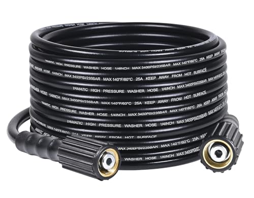 YAMATIC Pressure Washer Hose 25FT,1/4