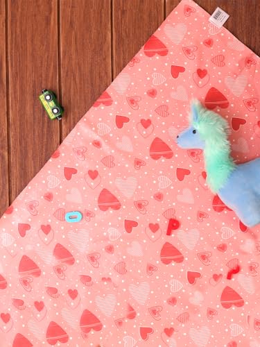 Image of SuperBottoms Diaper Changing Mat for Baby - Waterproof & Washable Bed Protector | Super Absorbent, Lightweight, Breathable InstaDry Playmat (70cm x 100cm) - Peppy Pink (Medium)