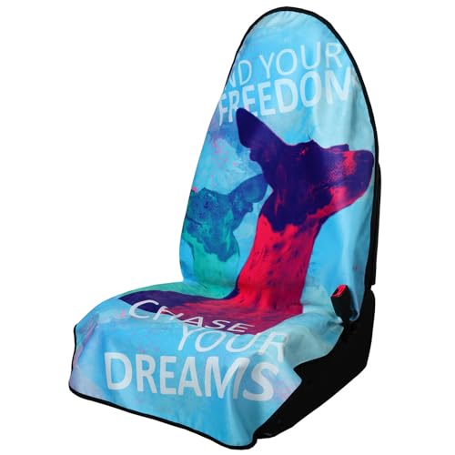 Image of Premium Microfiber Hooded Cloth Seat Cover - Automotive Seat Pads Universal Fit for Most of Cars - Waterproof Car Seat Protectors Fit for Athletes Workouts Swimming Running Boxing Yoga Hiking