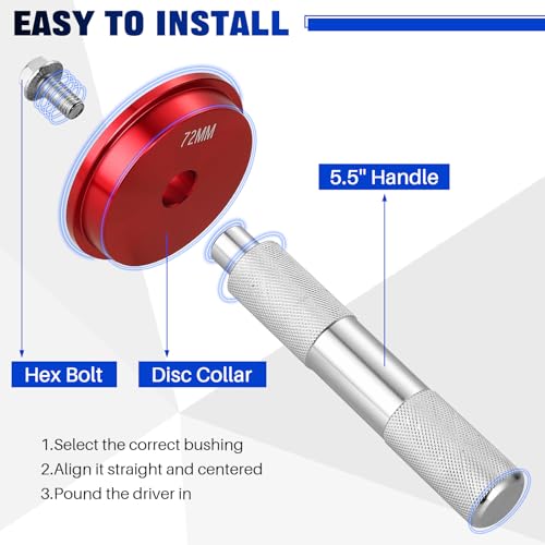 Image of DASBET Bearing Race and Seal Driver Set, 10PCS Bearing Press Kit with Seal Driver and 9 Bearing Adapters Universal Seal Installer Bearing Driver Kit for Bearing Installation