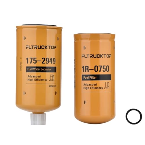 FLTRUCKTOP 1R-0750 175-2949 Fuel Filter Kit Compatible with Caterpillar engine