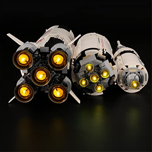 LIGHTAILING Led Lighting Kit for NASA Apollo Saturn V - LED Light Set Compatible with Lego Model - Thumbnail 3
