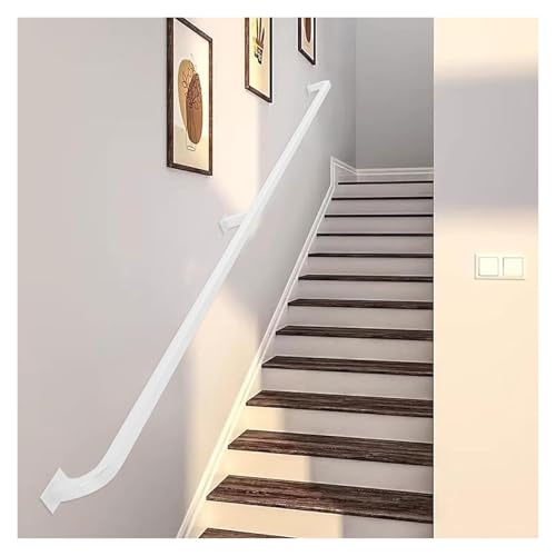 Kit de rampe d'escalier 540 cm en métal noir pour intérieur et extérieur