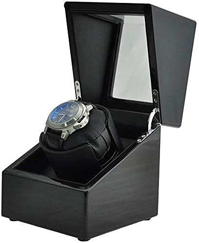 Caja Watch Winder Automático RELISTRAR de Lujo con Silent Motor y Vitrina Iluminada Black
