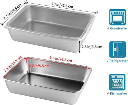 Image of Stainless Steel Food Storage Containers with Clear Lids, 4-Piece Set, Stackable Lunch Box for Refrigerator