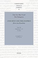 Sem Tov Ben Yosef Ibn Falaquera, 'Ansichten Der Philosophen' (De'ot Ha-Filosofim), I, 6 A-B: de Anima 9042953675 Book Cover