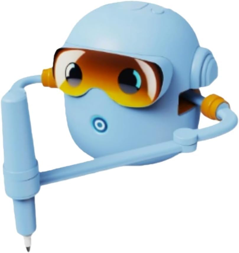 Drawing Robot for Kids with 100 Cards 12 Watercolor Pens and 2 Pens, Voice Interactive Educational Drawing Machine, Montessori Painting Learning Toys for Boys Girls Birthday Gift