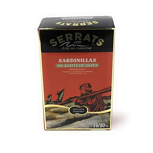 Serrats - Sardinas en aceite de oliva 118 g - ~16-20 pza - Caja de 12 unidades