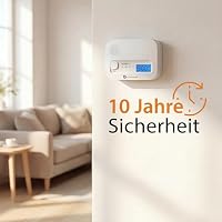 Smartwares Kohlenmonoxid melder, 10 Jahre Sensor, 1.5 Testsieger Wertung, mit Display und Testknopf - FGA-13041 – Ansicht 6