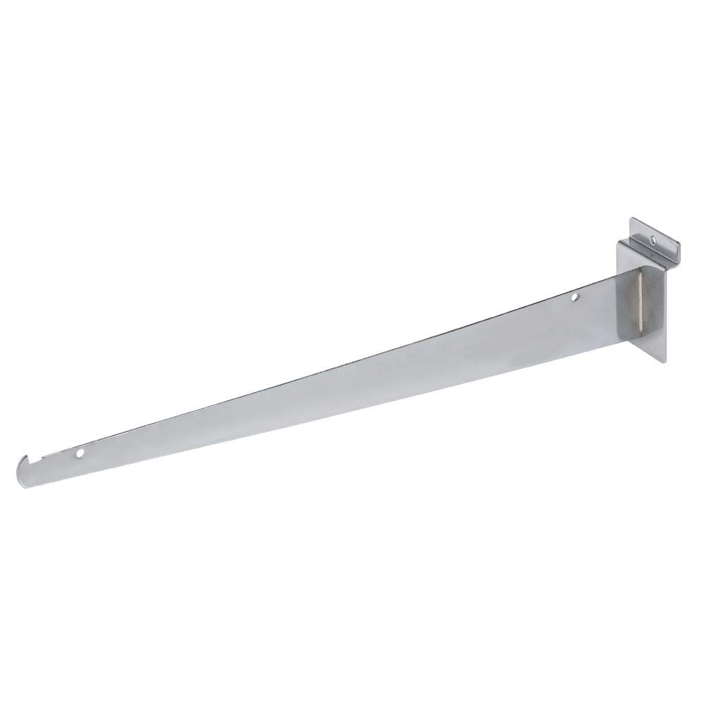Slatwall Shelf Bracket by Retail Resource – Metal, Silver, Model 1705