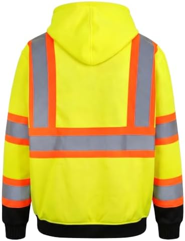 High Visibility Reflective Safety Hoodie Sweatshirt with Pockets — 사진 2