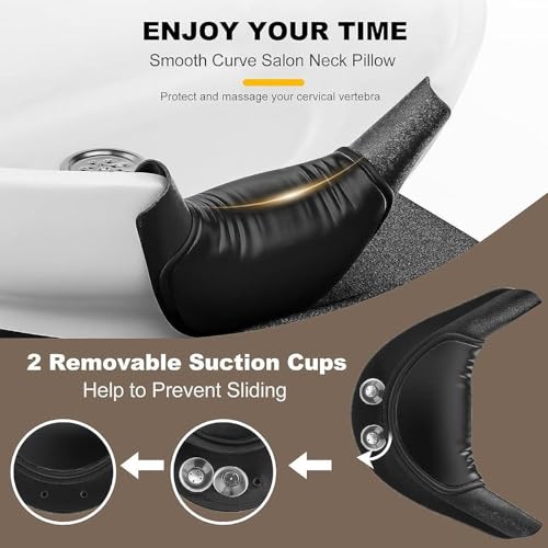Almohada antideslizante para champú con soporte cervical ergonómico 5