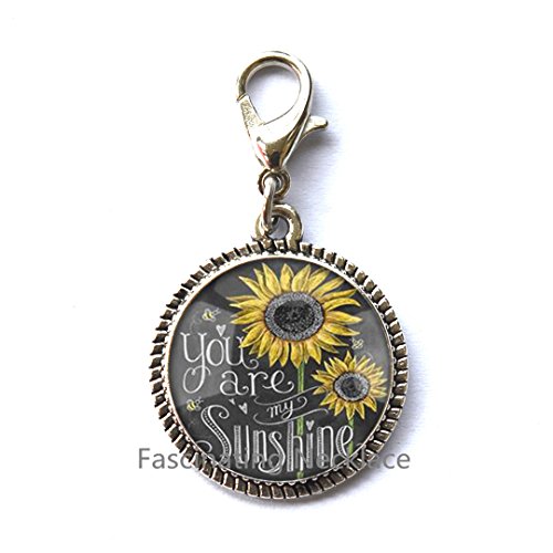 Fascinatingoi1l0ZipperilPulls Sunflower Zipper Pull Small Sunflower Jewelry Sunflower Charming Zipper Pull Silver Sunflower Charm Flower Zipper Pull Bridesmaid Zipper Pull Flower Girl Gift,AE0107