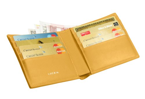 Preisvergleich Produktbild Lucrin Kreditkartenhülle Standard Kartenetui - Färsenleder, Glatt - Leder - Gelb PM1069_VCLS_JAN