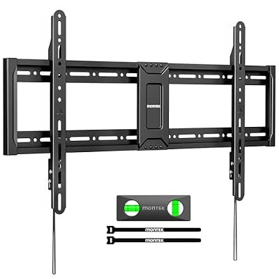 monTEK Heavy Duty Fixed TV Wall Mount for 43–95 Inch TVs, 1.1" Ultra Slim Low Profile Bracket, 200 lbs Capacity, Max VESA 800x400mm, Fits 16"/18"/24"/32" Studs, for Large Flat & Curved TVs