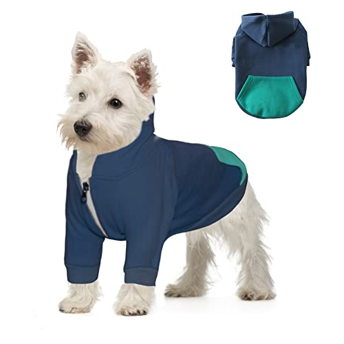 FEimaX-Dog-Hoodie-Puppy-Warm-Hooides-Zipper-Sweater-Pet-Winter-Clothes-Outdoor-Soft-Hooded-Sweatshirt-with-Pocket-for-Small-Medium-Large-Dogs-Cats-Boys-and-Girls-Cold-Weather-Coat
