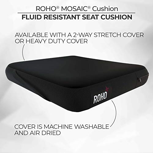 Roho Mosaic Cushion, Standard, Inflatable Seat Cushion For Office Chair, Wheelchair, Cars, Home Living, & Back Pain Support, Adjustable Cushion With Stretchable Cover & Non-Skid Bottom, 18" X 16" #TOP4