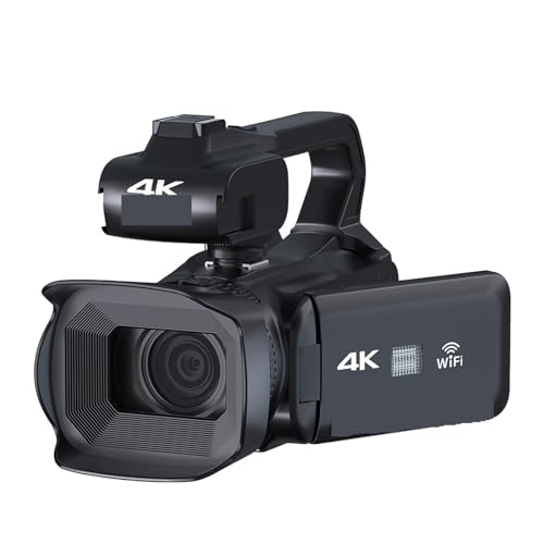 rfIJrfIJ 64MP Vlog Camcorder 4K HD Photography Video Camera Live Streaming 18X Zoom AF Digital Recorder Rotate Touch Screen 