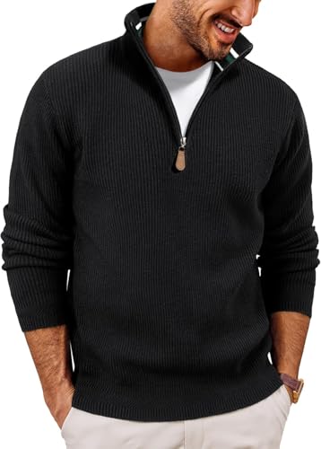 Image of NORTHWIND Men High Neck Zipper Full Sleeve Cotton Knitted Winter Sweater for Man Pullover Sweater Sweaters for Men Winter