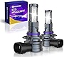 CARSPARKLE 9006/HB4 LED headlight Bulbs 600% Brighter 6500K Cool White Wireless Fanless Headlight LED Conversion Kits Hi/Lo Beam Fog Light 10000LM IP68 Waterproof Pack of 2
